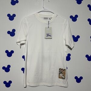 Burberry White Short Sleeve Tee for Kids